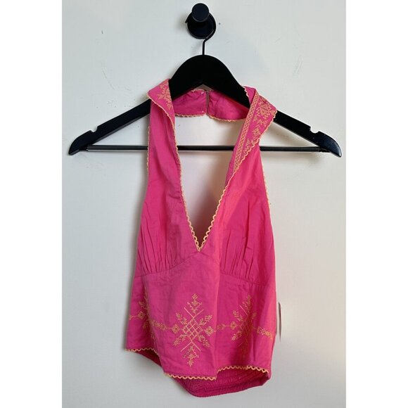 FREE PEOPLE Hello Lover Top in Pink Combo Size Small NWT - Picture 3 of 8